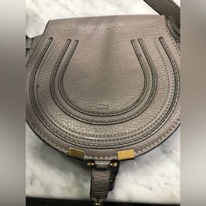 Chloé Mini Marcie Saddle Bag - Cashmere Grey